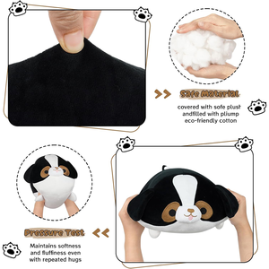 Peluche chien berneuse rond noir et blanc Yingii, cadeau d'anniversaire pour enfants, filles et garçons - Product Image 2
