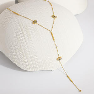 Collar en Forma de Y de Acero Inoxidable, Chapado en Oro de 18K, Diseño de Estrella, Joyería de Moda para Fiestas - Product Image 2