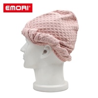 Serviette de séchage de cheveux en microfibre ultra-fine 350 g/m² en polyester, légère, super absorbante, séchage rapide, promotionnelle