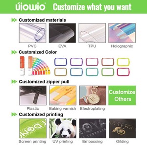 UIOWIO Custom See-through Travel PVC <strong>Clear</strong> Toiletry Case Transparent Bathroom Organizer Plastic Waterproof Toilet Wash <strong>Bag</strong> - Product Image 2