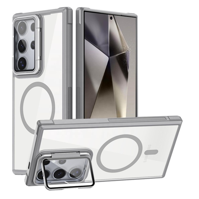 For Samsung Galaxy S26 S25 S24 S23 S21 Plus Ultra Phone Case Cover Matte Acrylic Hard Camera Magnetic Kickstand FE A17 A07 Back