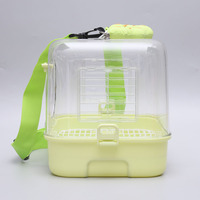 Cage extérieure pour perroquet Kangdarpet, cage à oiseaux en acrylique, sac de transport portable, cage pour perroquet poitrineuse, cage extérieure capsule spatiale pour observation des oiseaux