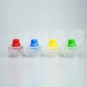 Tapas de botellas de agua deportivas de 28mm, tapa abatible de plástico, tapas de succión para bebidas funcionales