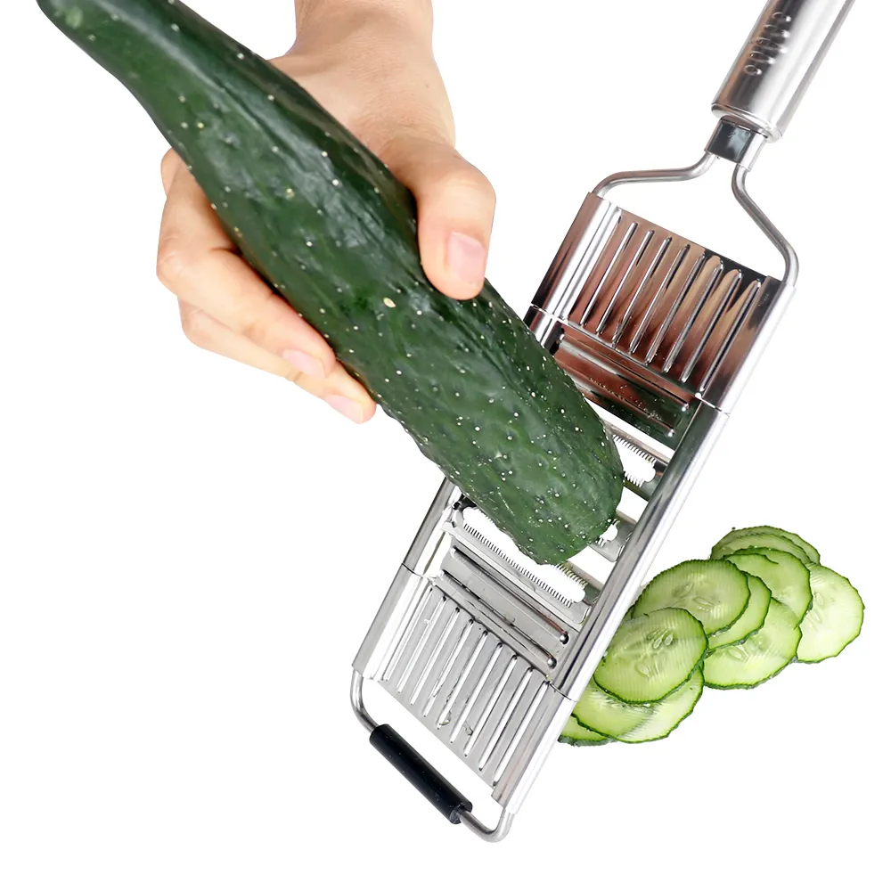 तकलीफ कटर स्टेनलेस स्टील पोर्टेबल मैनुअल सब्जी Slicer आसान साफ कश के साथ संभाल