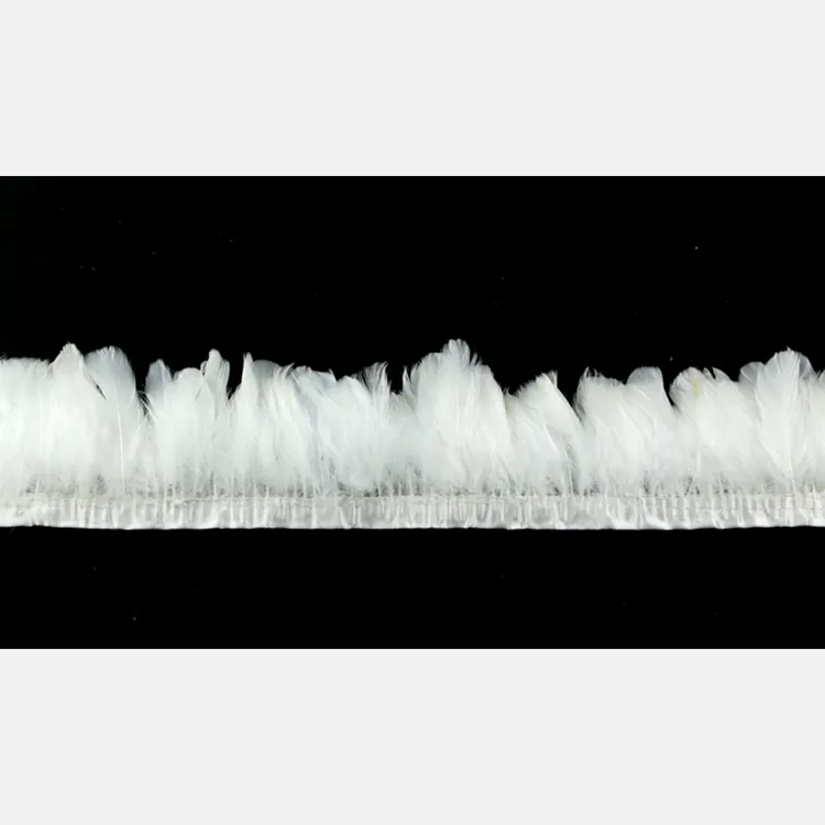 High Quality party trims show Goose feather fringe feather trim Furry dyed goose feather trimming