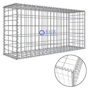 מגולוון 1 מ x 1 מ x 2 מ 'סל gabion ימית סל 3x1 תיל שחור רשת gabions ארוגה טכניקה חיתוך כיפוף עיבוד עבור מסך - Product Image 1