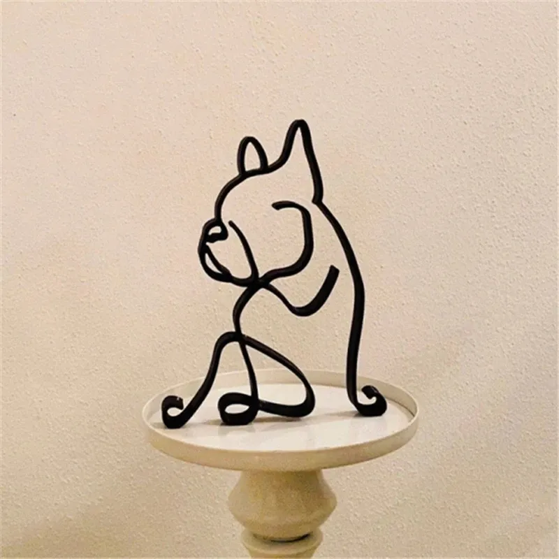 धातु कुत्ते सार कला लोहे मूर्तियों प्यारा Dachshund कुत्ते शिल्प पशु गहने घर शिल्प सजावट