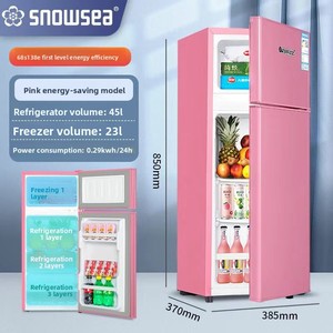 स्नोसी रेफ्रिजरेटर छोटे घर की बड़ी क्षमता डबल डोर डोर्मिटल रेंटल रूम एकल फ्रीजर जमे हुए ग्रेड - Product Image 4