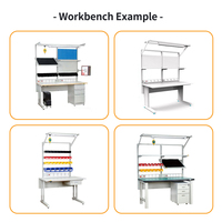 Banc de travail fixe ESD robuste Leenol Factory, banc de travail ESD, matériau en tôle d'acier laminée à froid | CE ROHS |   Table de travail OEM ESD pour usine
