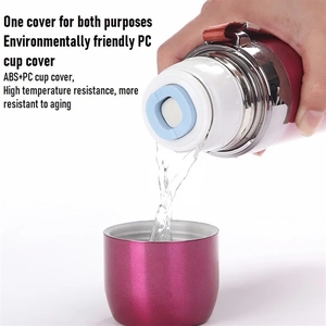 Vente en gros Thermos Bullet Fiole à vide Tasse de gymnastique thermique 500ML Bouteille de sport isolée Acier inoxydable 304 avec sangle - Product Image 2