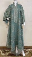 Robe longue élégante perlée rose, style modeste, pour femmes musulmanes, tunique indonésienne, style marocain, en polyester, Abaya, pour mariage, Aïd, motif floral, col en V
