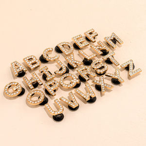 Popular Nova Tendência Alfabeto Metal Encantos Acessório De Luxo Personalizado Metal Aglets Tampo Charme Carta Atacado Animal Sapato Charme Em Massa - Product Image 5