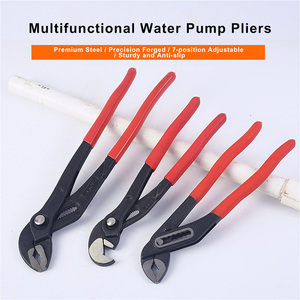 Pince à pompe à eau réglable en acier CR-V, style allemand, avec verrouillage de canal, outil de préhension à poignée antidérapante et mâchoires dentelées - Product Image 4