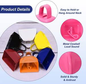 ระฆังวัวขัดมัน3นิ้วแบบโบราณเสียงดังงานประดิษฐ์ทำจากโลหะสำหรับงานแข่งขันกีฬาฟุตบอลรูปนางฟ้ากระดิ่งวัวขนาดใหญ่ทำเสียงดัง - Product Image 3