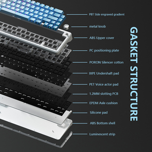 Weikav WK68 Mechanical Keyboard Tri Mode Wireless Keyboard Custom Hot Swap <strong>RGB</strong> 4000mAh with Knob Gaming Keyboard - Product Image 4