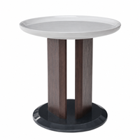 Table d'appoint ronde en métal minimaliste pour salon et chambre à coucher