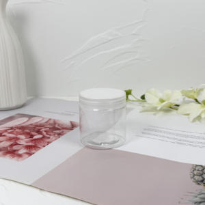 Pot de crème cosmétique vide d'emballage transparent d'ANIMAL FAMILIER en plastique de 300g 400g 500g avec le chapeau en plastique - Product Image 6