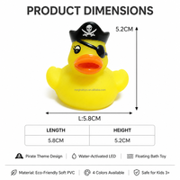 Juguete de Baño de Pato Pirata con Luces LED para Bebés y Niños, Patito Flotante Brillante con Sensor de Agua para Bañera, Ducha, Diversión en el Baño para Niños Pequeños