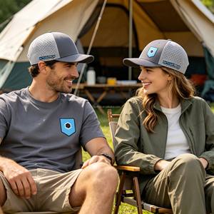 Gorra de béisbol OEM de 6 paneles impermeable perforada personalizable con bordado y estampado para hombre, gorra de golf con soporte para cuerda y tee. - Product Image 4