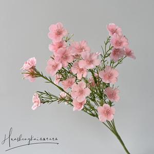 Bouquet de fleurs artificielles en soie rose et violette pour mariage et décoration intérieure - Product Image 4