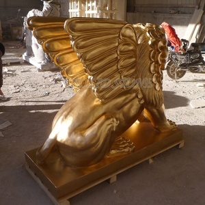 Estatua De León de latón fundido decorativa para jardín exterior grande - Product Image 2