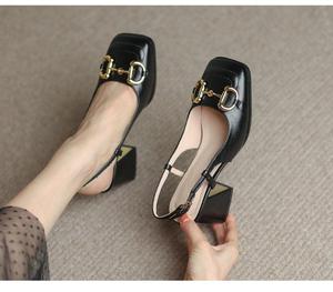 Zapatos de Tacón Alto para Mujer, Diseño Nuevo, Punta Cuadrada, Formales, para Oficina, Trabajo, Desplazamientos, Tacón Grueso, Empaquetado en Caja - Product Image 6