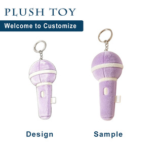 Fabricante Profesional de Juguetes de Peluche Personalizados, Llavero de Peluche Suave con Forma de Micrófono Único para Eventos Cinematográficos y Regalos de Conciertos - Product Image 1