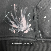 Ensemble de survêtement RAMAX 450GSM épais déchiré effet vieilli, sweat à capuche délavé à l'acide et pantalon de survêtement ample, style streetwear Y2K pour homme, personnalisable en gros