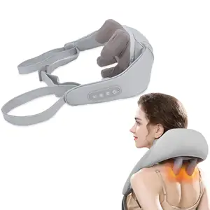 इलेक्ट्रिक गर्दन मालिश शॉल यू आकार शियात्सु घुटने टेकने वाली पीठ थकान गर्भाशय ग्रीवा हीटिंग विश्राम मालिश