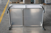Table de travail pour boulangerie-pâtisserie, table en acier inoxydable à bord arrondi avec dosseret et étagère inférieure pour le roulage de la pâte