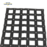Filet de levage de cargaison durable en maille polyester pour le déplacement de charges lourdes, résistant aux déchirures pour les opérations de remorquage et de chargement