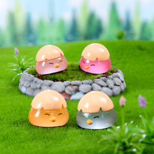 อุปกรณ์ตกแต่งขนาดเล็กเรืองแสงน่ารัก 3 มิติ รูปไข่ไก่ สร้างสรรค์ DIY ของตกแต่งแบบสามมิติสำหรับโต๊ะทำงาน รถยนต์ และบ้าน - Product Image 3