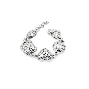 Bracelet à maillons texturés en pierres de formes variées, qualité supérieure, en argent sterling 925, apprêts de bijouterie - Product Image 1