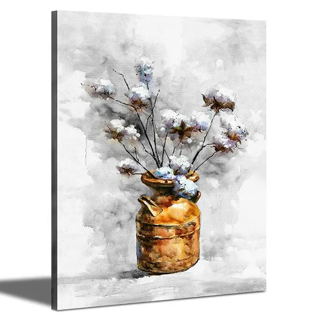 Beautiful Canvas Print Artwork Wall Art Cotton Flower Paintings for Kitchen