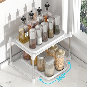 New <b>Kitchen</b> Cabinet Storage Container Basket <b>Drawer</b> Rack 2 Tier Clear <b>Organizer</b> With Dividers - Product Image 3