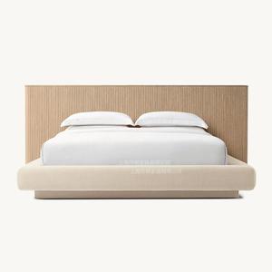 Кровать RH MULHOLLAND, размер <span class=keywords><strong>King</strong></span> <span class=keywords><strong>Size</strong></span>, каркас из натурального дуба, фанерные панели, тканевое основание, современная роскошная мебель для спальни - Product Image 4