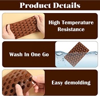 Moules à grains de café en silicone les plus populaires pour la cuisson de bricolage pour l'artisanat de glaçons de chocolats faciles à utiliser