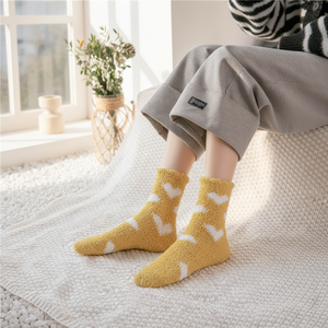 <span class=keywords><strong>Chaussettes</strong></span> pantoufles épaisses et respirantes pour femmes, colorées, chaudes, douces et confortables pour l'hiver en intérieur - Product Image 4