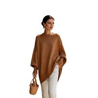 Pull décontracté à col rond épais, grande taille, 100 % polyester, manches chauve-souris, collection automne/hiver 2026, style transfrontalier Europe-Amérique