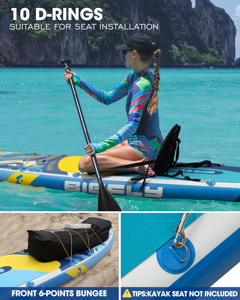 กระดานซัพเปอร์แบบเป่าลมขนาด 11'*34''*6'' รุ่น BF10 สำหรับเล่นน้ำและเล่นเซิร์ฟ พร้อมเทคโนโลยีการเชื่อมต่อแบบ Heat Sealing - Product Image 5