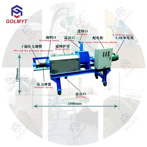 Hot sell animal manure dehydrator Animal fecal dewatering machine /Animal dung dehydrator