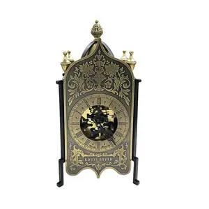 时光机台钟高端机械机芯钟复兴中世纪仿古客厅卧室黄铜金属针