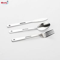 Ensemble de couverts en acier inoxydable pour la cuisine, les fêtes, les dîners de mariage, cuillère, fourchette, couteau, couverts, ensemble de camping en plein air