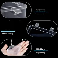 Boîte de rangement transparente pour bijoux, grande capacité, avec couvercle rabattable, compartiments empilables, organisateur en plastique pour boucles d'oreilles, bagues, colliers