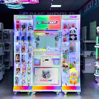 Nouvelle vitrine de présentation pour machine à griffes et distributeur de jouets avec lecteur de carte pour un commerce autonome à retour sur investissement élevé dans les centres commerciaux modernes