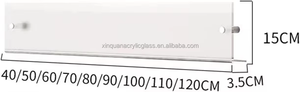 10 pièces 100*15cm personnalisé Transparent acrylique présentoir étagère murale pour livre Photo Art <span class=keywords><strong>Album</strong></span> journal Magazine disque - Product Image 2