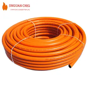 CNJG Alta Qualidade 5/16 "8mm Laranja PVC Mangueira de Gás GLP Propano GPL Tubulação Flexível Laranja PVC Plástico Macio tubo de gás 50 metros rolo