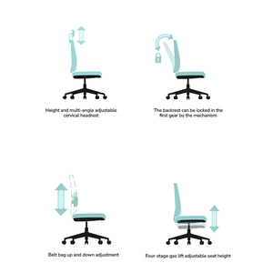 Sillas <span class=keywords><strong>de</strong></span> <span class=keywords><strong>Oficina</strong></span> <span class=keywords><strong>de</strong></span> Aviación <span class=keywords><strong>de</strong></span> Brasil con Brazos Acolchados, Mesas Sencillas para Computadora, Diseño Moderno y Simple - Product Image 2