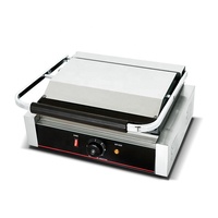 Grille-pain à sandwich antiadhésif à plaque unique électrique sans fumée commerciale à haut rendement presse Panini Grill