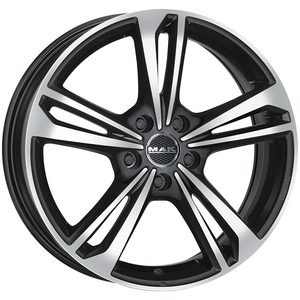 EMBLEMA 6.5x16 5x098 ET 39 NOIR MIROIR Pièces Détachées Auto-CERCHI in LEGA - Product Image 1